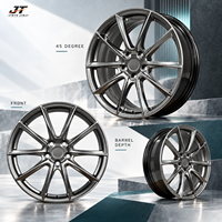Jantes forgées monobloc VIW-157 à cinq branches, 18-22 pouces, finition Gunmetal avec face usinée, pour BMW, Audi, Mercedes-Benz