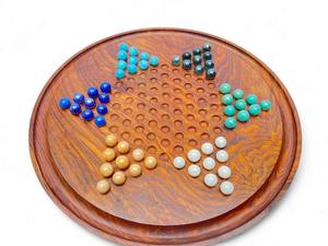 Jeu de solitaire en bois rond fait main de luxe pour toutes les saisons, idéal pour les jeux d'enfants en hiver et au printemps - Product Image 2
