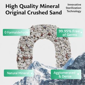 Litière pour chat minérale WOODY PLANT - Parfumée, cristal broyé, agglomération rapide, hautement absorbante, contrôle des odeurs, sable broyé 8kg/10L - Product Image 2