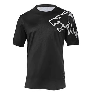 T-shirts de sport respirants pour hommes, manches courtes, haute qualité, 95% coton, 5% élasthanne, t-shirt de sport personnalisé, t-shirts de compression - Product Image 5
