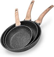 Wajan Goreng Aluminium Anti Lengket Premium Gagang Tahan Panas Stainless Steel Siap Pakai Induksi untuk Memasak Sehari-hari Serbaguna