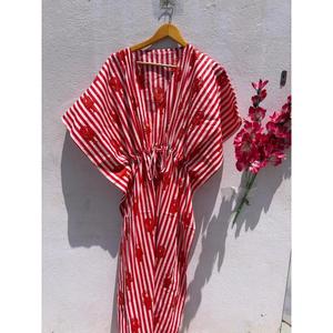 Floral Lobuter Cotton <b>Kaftan</b> Maxi Dress Boho Caftan Women Loose Fit <b>Summer</b> Resort Wear Beach Lounge Dress Vacation outfit - Product Image 1