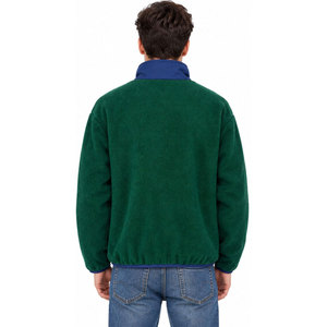 Veste polaire zippée pour homme, color block, col montant épais, décontractée, chaude pour l'hiver, en sherpa - Product Image 3