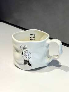 Ceramic <b>Mug</b> With Strawberry Pattern Cute Design Heat-Resistant Dishwasher Safe Microwave Safe Home Use - Product Image 6