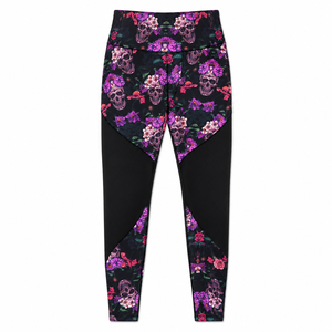 High Waist Skull Floral Print Yoga <b>Leggings</b> Women Tummy Control <b>Gym</b> Fitness Workout Tights Breathable Athletic Sportswear Pants - Product Image 2