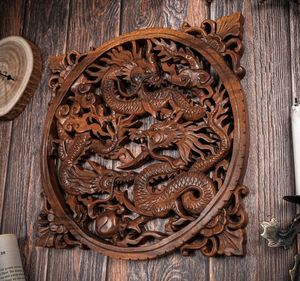 Statue de dragon en bois sculptée à la main pour la décoration de la maison, sculpture de dragon en bois en gros, décoration Feng Shui par AYAANS CREATIONS - Product Image 4