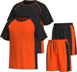 Nueva Llegada: Conjunto Deportivo Casual para Hombre, Camiseta y Pantalones Cortos de Dos Piezas con Logotipo Bordado, Venta al Por Mayor - Product Image 1