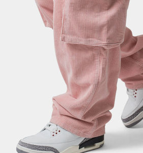 กางเกงคาร์โก้คอร์ดูรอยวินเทจทรงหลวมสไตล์สตรีทแวร์สำหรับผู้ชายและผู้หญิง  ผ้าเชนิลล์  ทรงขาบาน  เหมาะสำหรับกิจกรรมกลางแจ้ง - Product Image 5