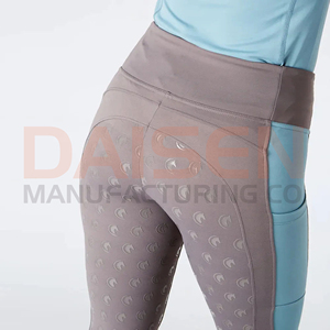 Leggings d'équitation pour femmes avec grip en silicone, taille haute, tissu extensible respirant, vêtements de performance équestre - Product Image 2