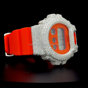 นาฬิกา DW 6900 รุ่นแท้ ตัวเรือนหล่อขึ้นรูป ขอบหน้าปัดถอดออกได้ เพชรโมอิสซาไนต์ VVS 1 นาฬิกาโมอิสซาไนต์ฝังเพชรเต็มเรือน - Product Image 3