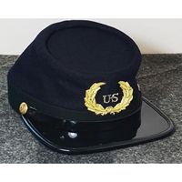 Gorra de campo de la Unión de la era de la Guerra Civil Estadounidense, específicamente identificada como un tipo de gorra estilo kepi para el 10º ejército estadounidense. Infantería de Color, 16.º Cuerpo