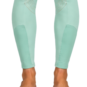 Mint Green Women Equestrian Riding Leggings High Waist <b>Stretch</b> Horse Riding Pants Silicone Grip Full <b>Seat</b> Breeches Training - Product Image 5