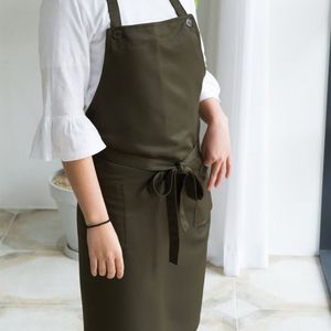 Custom Size Low MOQ Ready to Ship Thermal Durable Bib <b>Work</b> <b>Apron</b> Leather with Pocket for Kitchen Use - Product Image 4