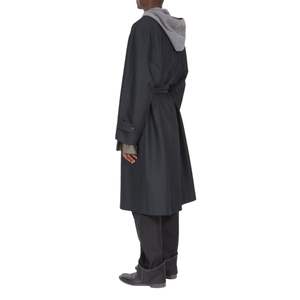 Nuevo Abrigo Largo para Hombre, Estilo Gabardina, Otoño Invierno, Color Sólido, Resistente al Frío, Cuello Alto Estampado, Casual, 100% Algodón - Product Image 4