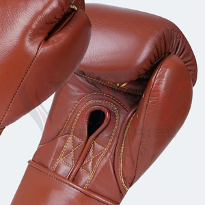 Guantes de Boxeo de Cuero Genuino Marrón Clásico, con Etiqueta Privada, Multicapa, Precio al por Mayor, Buen Proveedor, Marca Personalizada - Product Image 6