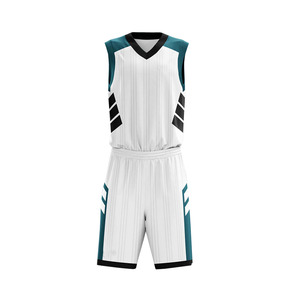 Conjunto de Camiseta de Baloncesto Unisex sin Mangas con Cuello en V, Estampado Sublimado, Poliéster que Absorbe la Humedad, Uniforme de Baloncesto Reversible - Product Image 3