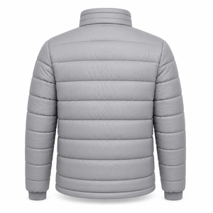 WARPRO INDUSTRY Men's Winter Puffer <b>Jacket</b> Premium <b>Canvas</b> Fabric Hooded Stand Collar Full Zip Windproof Breathable Streetwear - Product Image 2