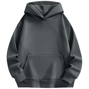 <b>Men's</b> Hooded Sweatshirt Solid Color Cotton Knitted Casual <b>Pullover</b> With Front Pocket Autumn Wear Regular Fit - Product Image 5