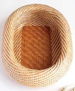 Cesta de Bambú Ecológica, Organizador de Cocina, Contenedor Ovalado para Alimentos, Caja de Almacenamiento Tejida, Accesorios para el Hogar, Bandeja para Pan de Restaurante - Product Image 2