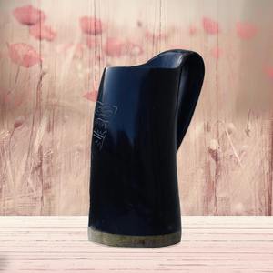 Chopes à bière en corne faites à la main, grandes et robustes, populaires pour servir la bière lors de festivals, de restaurants et de réunions familiales. - Product Image 5