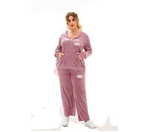 ชุดเซ็ตเสื้อฮู้ดกันลมระบายอากาศสำหรับผู้หญิง ฤดูหนาว แบบสองชิ้น พร้อมโลโก้สั่งทำ ชุดวอร์มแทรคสูท - Product Image 1