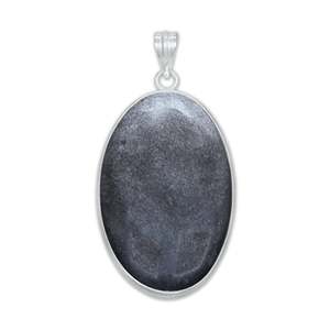 Brass Handmade Pendant Silver Sheen Obsidian Gemstone Gold Plated Fashionable <b>Necklaces</b> - Product Image 2