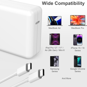Adaptateur secteur <span class=keywords><strong>USB</strong></span>-C 140W pour <span class=keywords><strong>MacBook</strong></span> Pro/<span class=keywords><strong>Air</strong></span> 16/15/14/13'' M1 <span class=keywords><strong>M2</strong></span> M3 Adaptateur Type-C pour <span class=keywords><strong>Macbook</strong></span> - Product Image 1