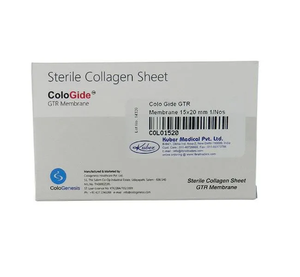 Feuille de collagène stérile pour greffe osseuse Cologenesis Cologide GTR Membrane, taille 10x15 - Product Image 4