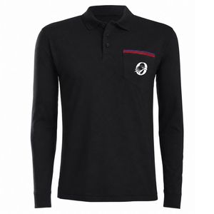 Polo de Golf de Manga Larga Negro para Hombre, Ropa Deportiva Clásica, Prenda Cómoda para Entrenamiento de Golf, Práctica y Ocio al Aire Libre - Product Image 1