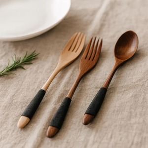 High Quality Eco-Friendly Heavy Duty Food Grade Wooden Spoon Artisan-Crafted Natural Wood Finish Stylish Cooking 4 pcs Set - Product Image 2