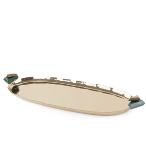 Bandeja metálica artesanal para decoración del hogar en Ramadán y interiores tradicionales árabes, bandeja metálica para decoración de mesa en Ramadán. - Product Image 5