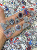 Pierres précieuses synthétiques Fordite de haute qualité, créées en laboratoire, multicolores, en vrac, cabochons Fordite, cristaux de guérison, vente en gros
