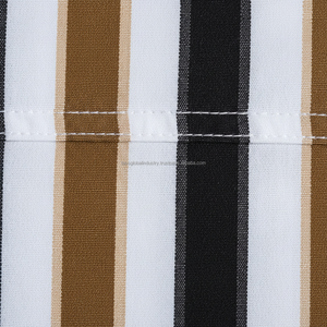 Camisa de Cuello Cubano para Hombre, a Rayas, Manga Corta, Personalizada, OEM, al por Mayor - Product Image 5