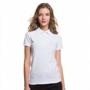 Polo de Manga Corta Holgado para Mujer, Cuello Camisero, Camisetas Polo de Verano para Mujer, Camiseta Polo 100% Algodón para Mujer - Product Image 4