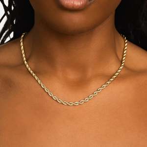 Women's Gold Plated 925 Sterling Silver <b>Rope</b> <b>Chain</b> Hiphop Necklace Minimalist Everyday Wear - Product Image 1