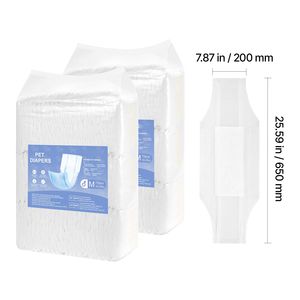 Pannolini Monouso Super Assorbenti per Cani Maschi, Fascia Addominale a 360 Gradi Anti-Perdita con Indicatore di Umidità, Fascia Protettiva per Cani - Product Image 2