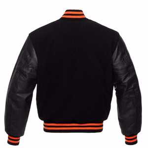 High Street Custom Embroidered Wool/Polyester Winter <b>Patchwork</b> Bomber <b>Jacket</b> for Men - Product Image 3