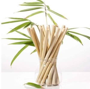 Authentic <b>Bamboo</b> Fiber Drinking Tubes Extra Wide For Health Drinks And Shakes Zero Waste Sustainable Restaurant Supplies - Product Image 1
