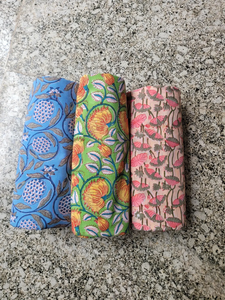 Tela de algodón estampada a mano con diseño Mughal Butta, 42 pulgadas de ancho, para vestidos de niños y mujeres, y regalo de costura para ella, natural. - Product Image 4