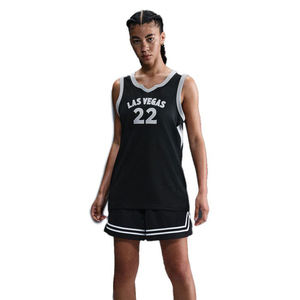 Camiseta de baloncesto para mujer 22, sin mangas, con cuello en V, que absorbe la humedad, poliéster, ajuste atlético, para todas las estaciones - Product Image 3