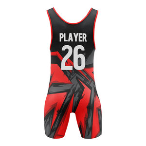 Singlet de Lucha Libre para Hombre OEM, Diseño Personalizado, Impresión por Sublimación, Ligero, de Secado Rápido y Transpirable, Ropa Deportiva para Equipos de Lucha Libre - Product Image 5