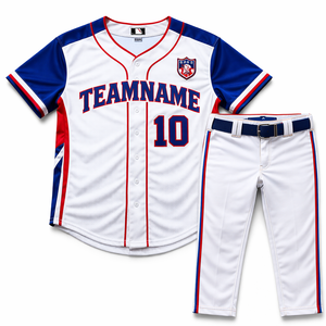 Uniforme de Béisbol Personalizado para Equipo, Talla Grande, Secado Rápido, Tela de Poliéster Transpirable, Sublimado, Bordado con Nombre y Número del Jugador - Product Image 4