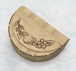 กระเป๋าคลัทช์ไม้สไตล์วินเทจกระเป๋าปาร์ตี้มีสายอะคริลิคแฟชั่นสำหรับงานแต่งงานและงานเลี้ยงตอนเย็นกระเป๋าคลัทช์ - Product Image 5