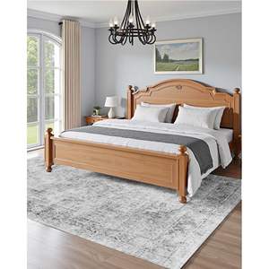 Tappeto grigio bohémien Anti-Skid e resistente agli strappi 6X9 ft Area grande Set tappetino - Product Image 4