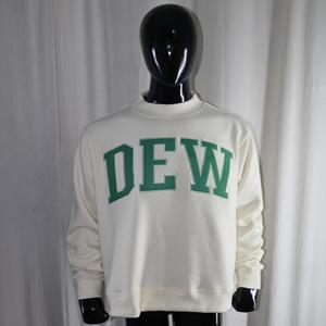 Sudadera DEW con cuello simulado, 450 GSM, nombre personalizado, bordado en aplique, corte holgado, 100% algodón, felpa francesa. - Product Image 3