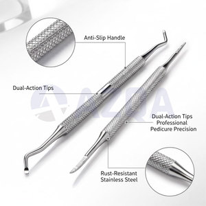 Kit professionnel de lime et de rehausseur pour ongles incarnés en acier inoxydable double face de qualité supérieure pour le soin des pieds - Product Image 3