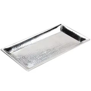 Metal Serving Tray Ornamental Dining Platter for Engagement Ceremony Festive Gathering and Reception Hall <b>Decor</b> - Product Image 1