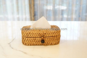 Porte-serviettes et mouchoirs en rotin de créateur Logo personnalisé Décor nacre pour salle à manger élégante et hospitalité - Product Image 5