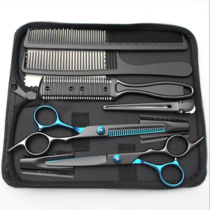 Professional Barber Scissors Set 6 Inch Stainless Steel Hair Cutting Thinning Kit with <b>Case</b> Comb Salon Home Stylist <b>Tools</b> 1001 - Product Image 3