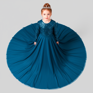 Robe de soirée princesse en velours brodé de sequins Morpichh pour filles, en tulle souple, pour événements, vente en gros OEM ODM - Product Image 2